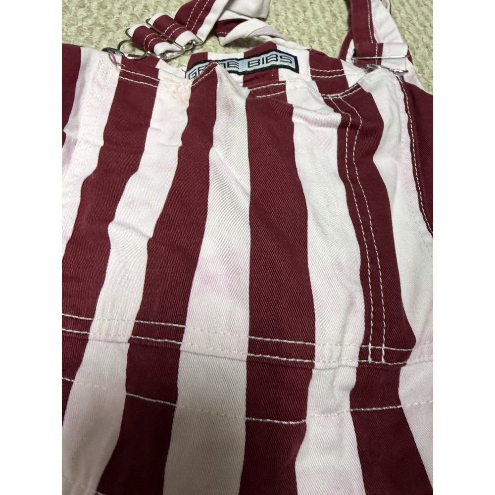 Game Bibs Adult Unisex Overalls XL Maroon White Stripe Fan Gear Tailgate College - Picture 5 of 8